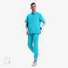 Capable Collared Teal Scrub Set