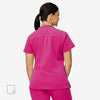 Agile Collared Virtual Pink Scrub Top Back