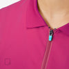 Agile Collared Virtual Pink Scrub Top Collar