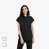 Avant Mandarin Collar Black Scrub Top Front