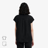 Avant Mandarin Collar Black Scrub Top Back