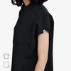 Avant Mandarin Collar Black Scrub Top Side