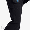Elegant Straight-leg Black Scrub Pants Side