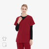 Phillip V-neck Burgundy Scrub Top Front