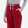 Versatile Jogger Burgundy Scrub Pants Waistband