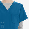 Phillip V-neck Caribbean Scrub Top Chest Pocket