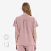 Cerise Snap-Front Scrub Top