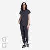 Avant Mandarin Collar Dark Grey Scrub Set