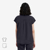 Avant Mandarin Collar Dark Grey Scrub Top Back