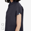 Avant Mandarin Collar Dark Grey Scrub Top Side