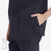 Avant Mandarin Collar Dark Grey Scrub Top Pockets