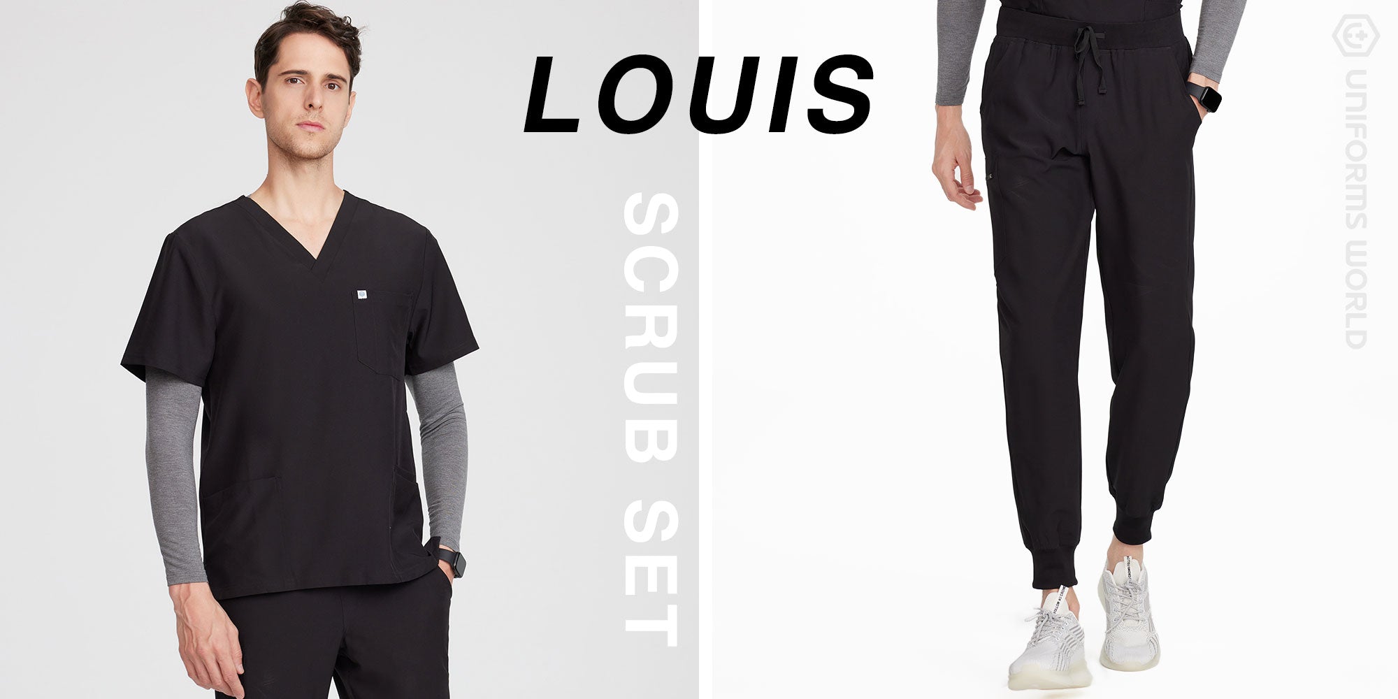 Louis Black Mne‘s Scrub Set