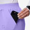 Lucy Mauve Scrub Set Trouser Pocket