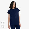 Avant Mandarin Collar Navy Scrub Top Front