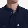 Ezra Scrub Navy Set Mandarin collar