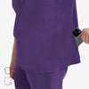 Avant Mandarin Collar Plum Wine Scrub Top Pockets