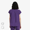 Avant Mandarin Collar Plum Wine Scrub Top Back