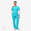 Lucy Teal Scrub Set Front