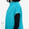 Avant Mandarin Collar Teal Scrub Top Side