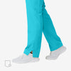 Lucy Teal Scrub Set Side slits at ankles