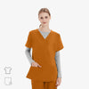 Phillip V-neck Turmeric Scrub Top Front