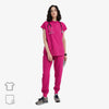 Avant Mandarin Collar Virtual Pink Scrub Set