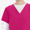 Phillip V-neck Virtual Pink Scrub Top Collar