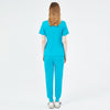 Dahlia Set Teal Scrubs Back