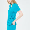 Dahlia Set Teal Scrubs Top Side