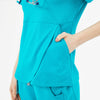 Dahlia Set Teal Scrubs Top Pockets