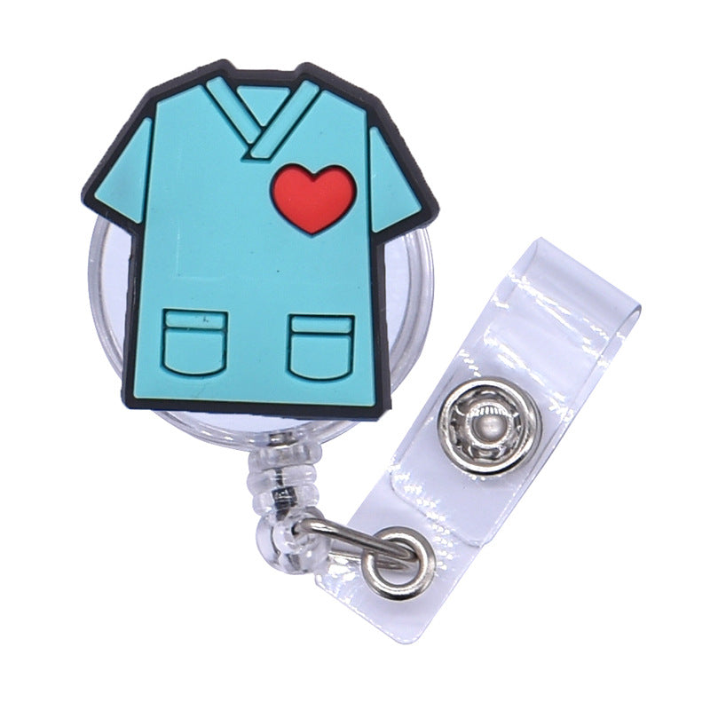Surgical Scrub Nurse Happy Face ID Badge Reel RN by ZipperedHeart, $13.00