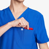 Louis Set Royal Blue Scrubs Top Pockets